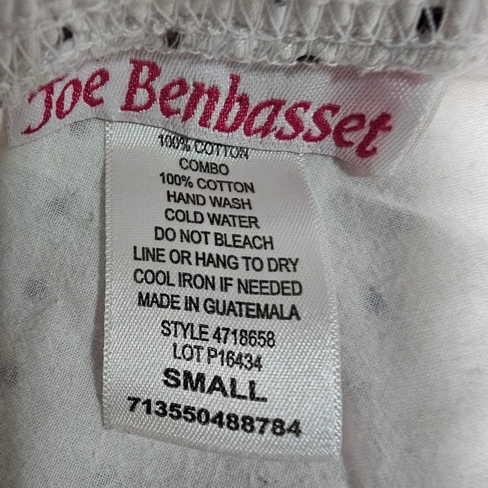 Joe Benbasset White Brown Floral Embroidered Lined Babydoll Skirt SM - Picture 10 of 11